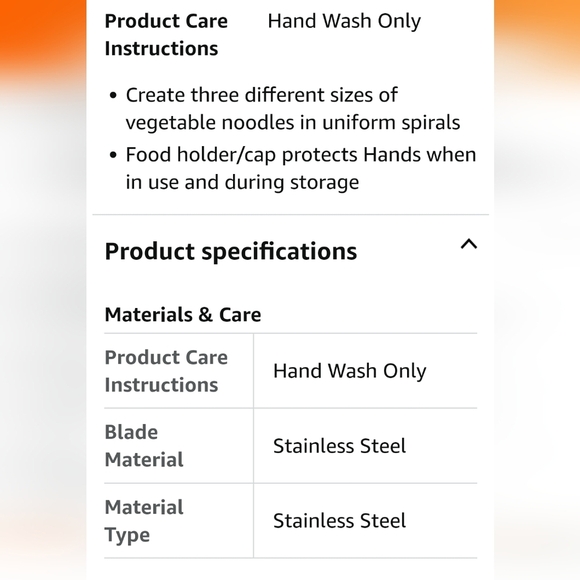 OXO Good Grips 3-Blade Hand-Held Vegetable Spiralizer - Picture 9 of 10